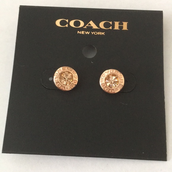 Coach Gold Rose studs - Picture 1 of 4